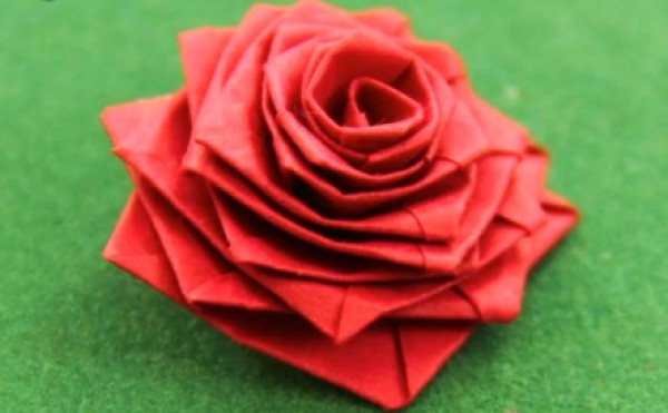 How to fold a simple origami rose HD origami video of a rose