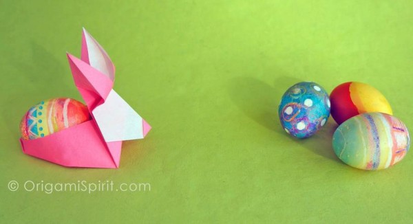 Easter Origami Encyclopedia - Origami Bunny with Easter Eggs - Handmade Origami Video Tutorial