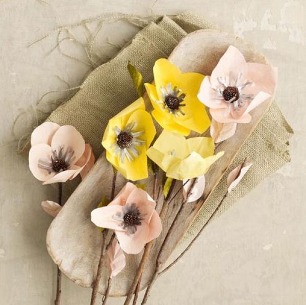 West Elm’s artificial paper flowers