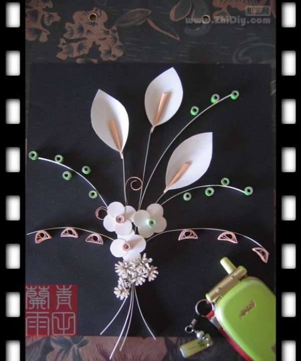 Qingtian Orchid Frog again presents exquisite paper quilling exercises