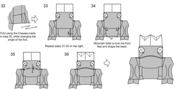 Handmade Origami Frog Prince Illustration