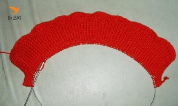 Tutorial on how to knit DIY children’s sweater collars using handmade stick stitches