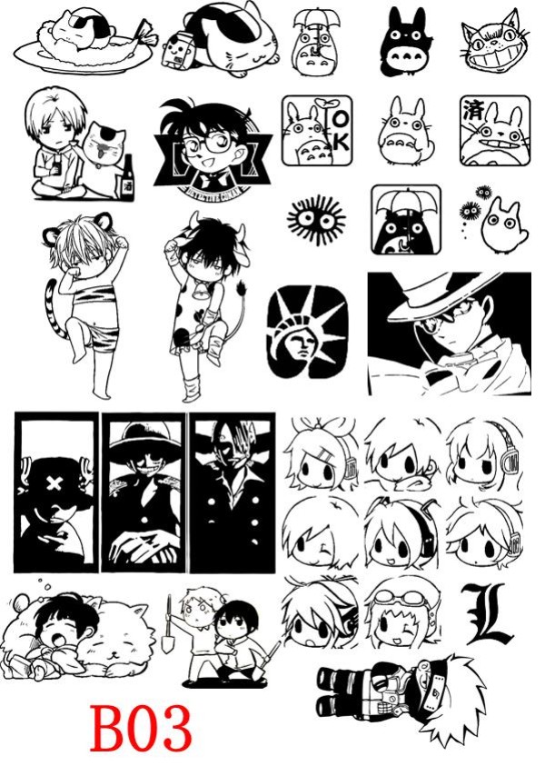 Classic comic image rubber stamp material collection