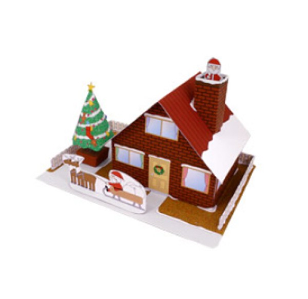 [Paper Model] Christmas Christmas House paper model drawings and the latest hand-making tutorials