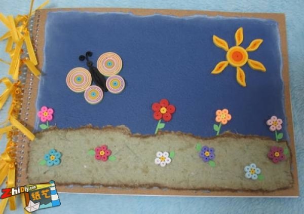 Paper quilling works embellish scrapbooking