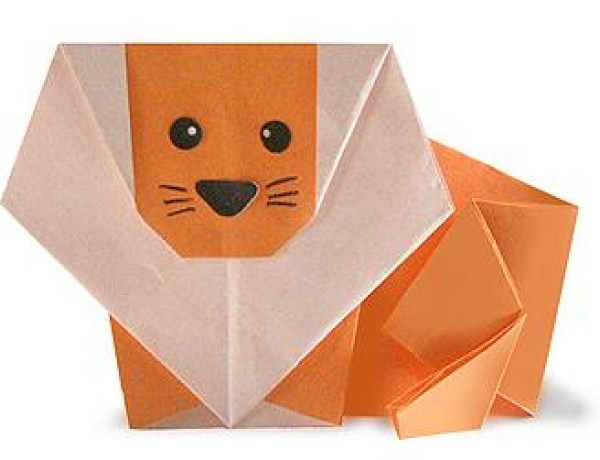 Simple origami lion hand origami tutorial for children