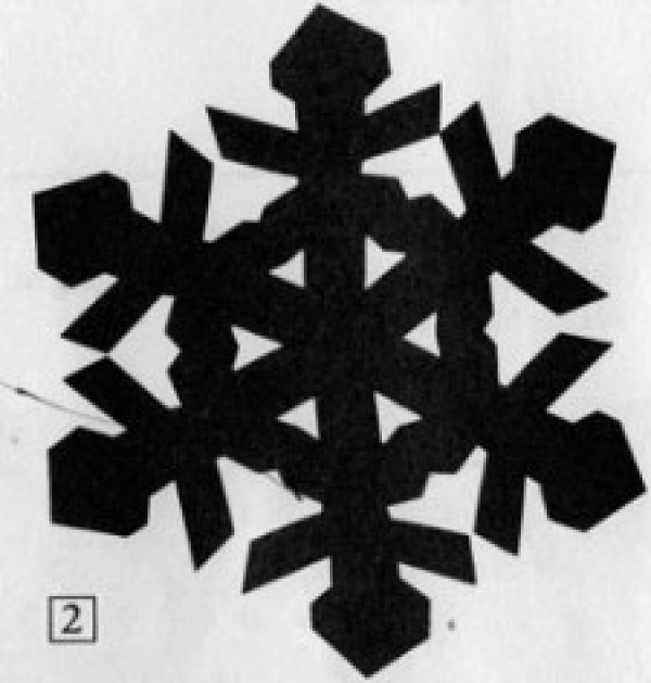 Paper-cut snowflake pattern material [4 kinds of exquisite snowflakes]