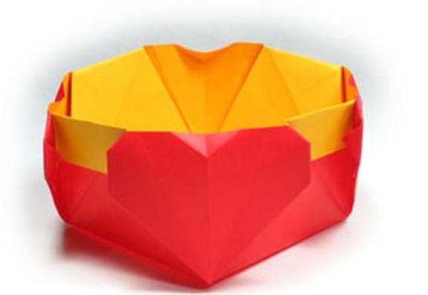 Valentines Day handmade origami heart box | Origami heart storage box handmade origami tutorial