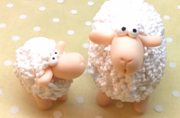 Soft clay New Years Sheep Cartoon Sheep Super Light Clay Handmade Tutorial