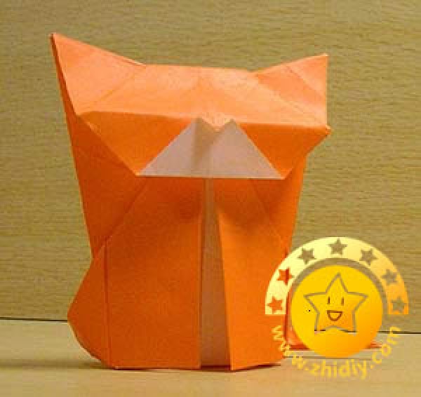 Sitting origami kitten tutorial