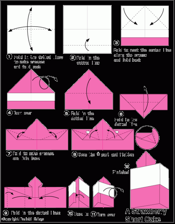 Simple origami candle tutorial for children