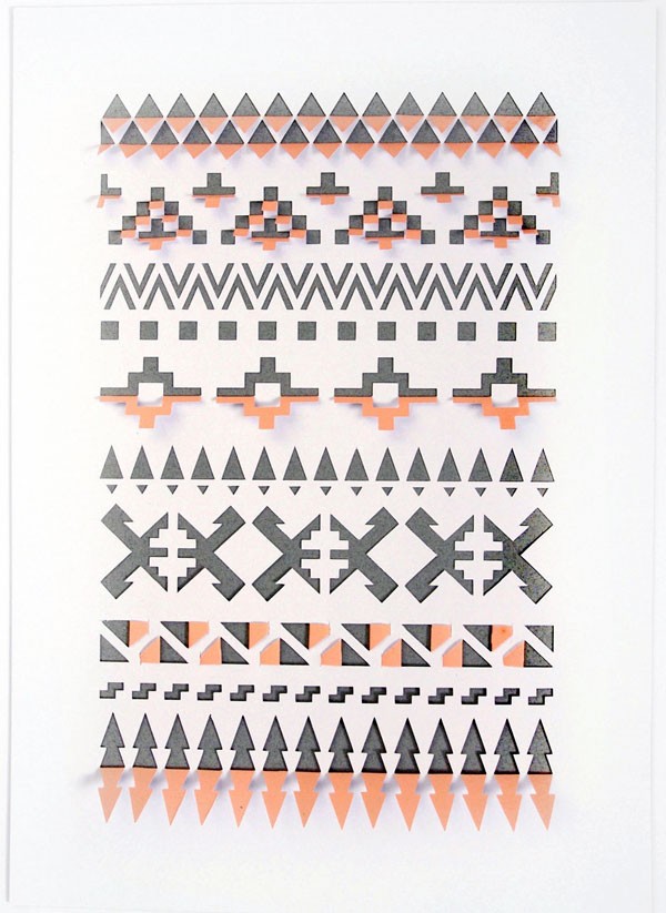 Geometric paper cutting designs by Sarah Louise Matthews