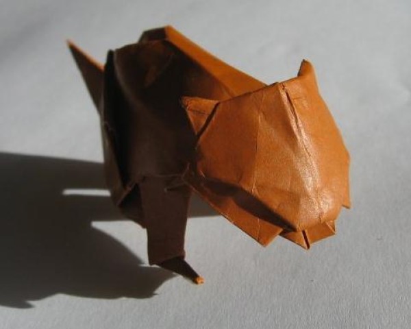 Simple origami lion drawing tutorial