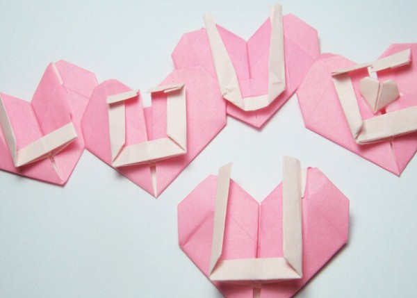 Valentines Day Origami Heart I LOVE U Letter Handmade Origami Tutorial