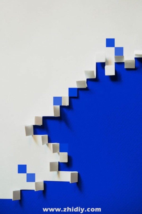 Simple paper art design—Pixel War