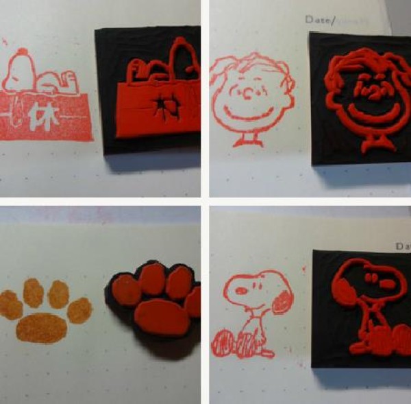 Rubber stamp pattern material collection Snoopy family portrait rubber stamp material