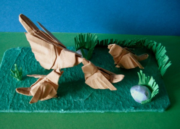 Origami tutorial for handmade origami sparrow—Alfredo Giunta