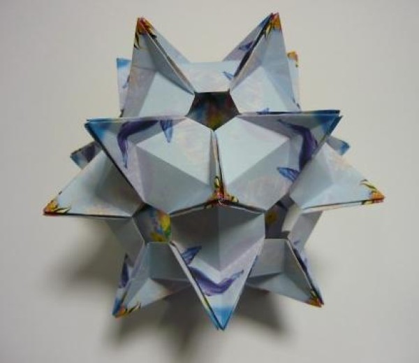 Crystal Star Paper Ball Flower Origami Illustrated Tutorial