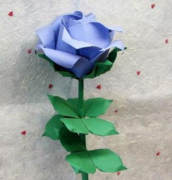 Origami Rose Illustrations - Michen PT Origami Rose Origami Tutorial