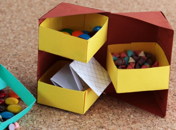 Drawer storage box handmade origami DIY tutorial