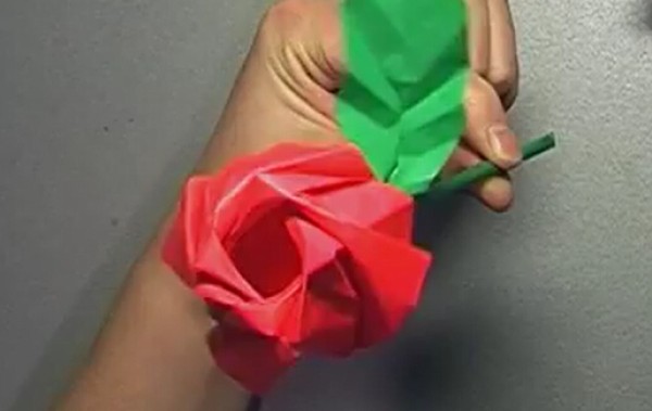 Complete origami rose video tutorial