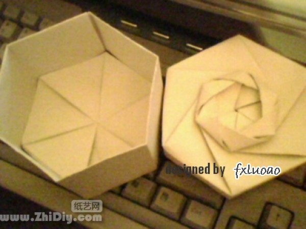 fxluoao simple and elegant hexagonal origami box