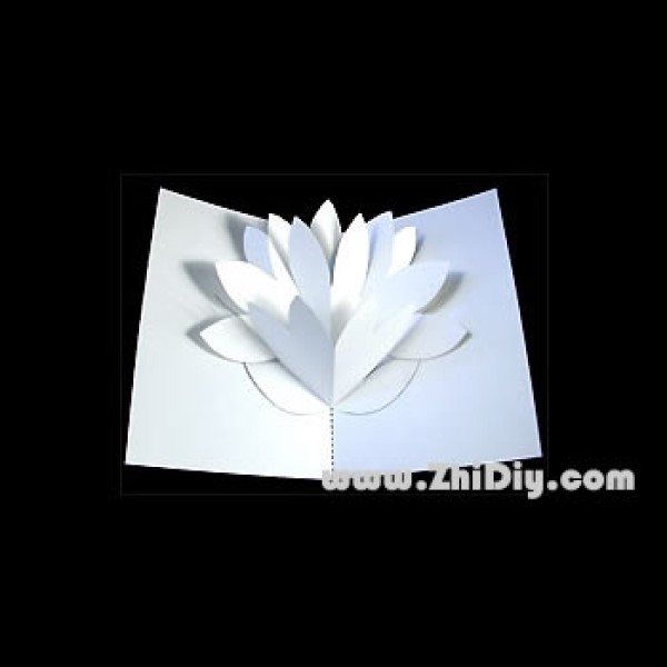 Tutorial on making water lily three-dimensional cards