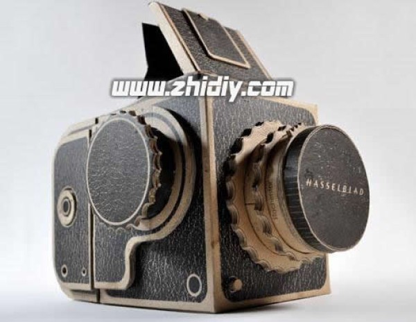 Homemade cardboard Hasselblad camera—James