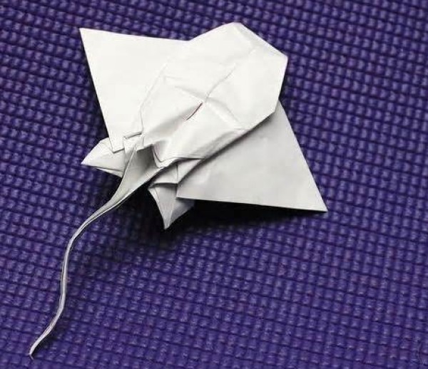 Tetsu Kamiyas origami manta ray origami drawing tutorial [animal origami chart]