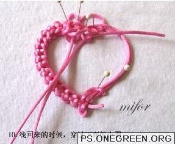 Heart-shaped photo frame lace--detailed weaving tutorial