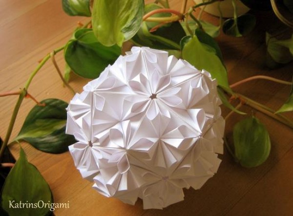 Origami Flower Ball Collection: Lucky Ring Handmade Lantern Origami Ball Flower Handmade Origami Video Tutorial