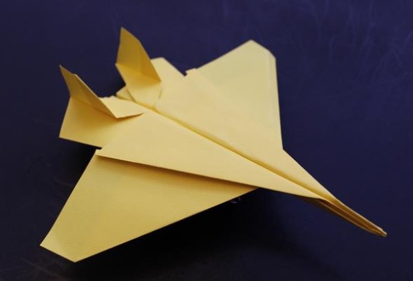 How to fold origami airplane fighter: Handmade origami video of F15 Eagle origami fighter jet