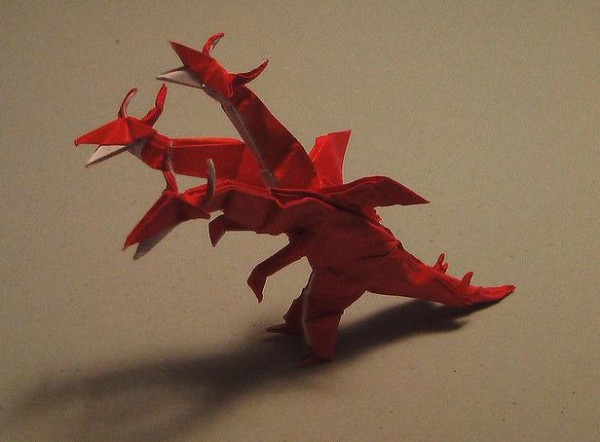 Three-headed dragon origami tutorial—Anibal Voyer