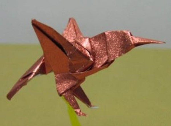 Origami Birds Complete Illustrations - Origami Hummingbird Illustration Tutorial