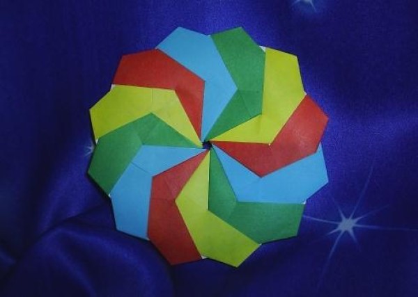 Eiffel Star handmade origami color wheel real shot tutorial