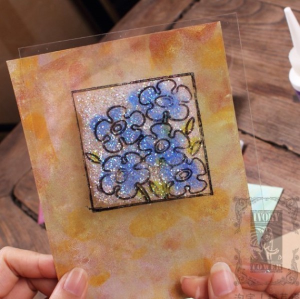 Rubber Stamp Crystal Sorrel Tutorial-Application of Crystal Glue