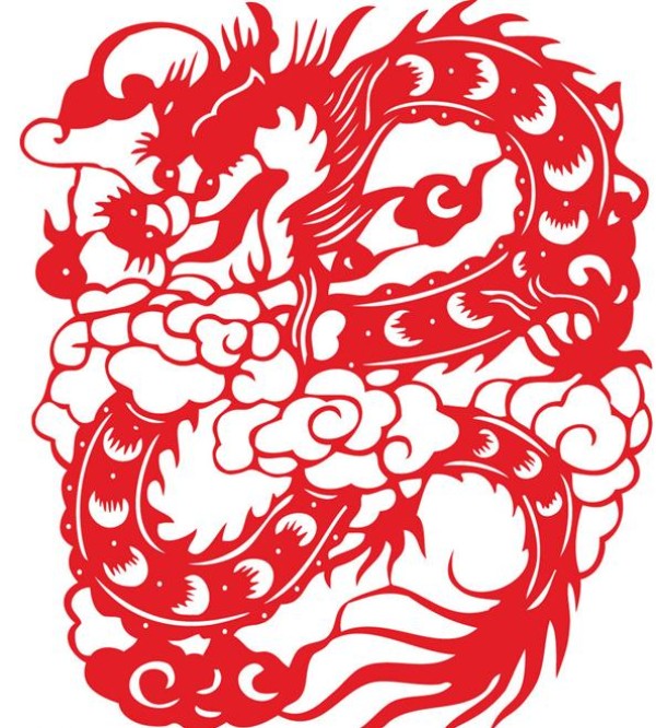 Complete collection of Year of the Dragon paper-cutting patterns and Year of the Dragon paper-cutting tutorials