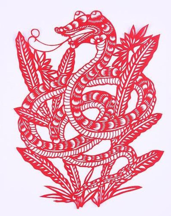 Year of the Snake Paper-cut: Flowers, Grass, Snake Paper-cut Patterns and Paper-cut Tutorials