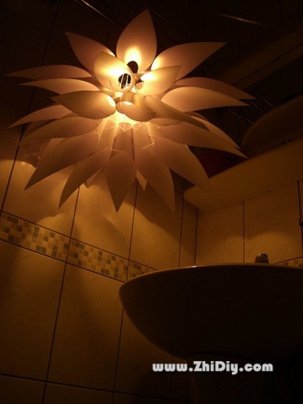 paper art on lampshade