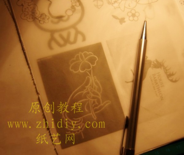 Rubber stamp New Year Buddhas hand prayer pattern tutorial