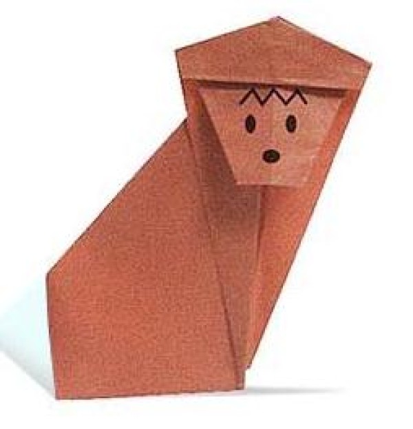 Simple Origami Monkey Origami Tutorial for Children