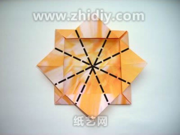 Five-pointed star paper origami handmade origami illustrated tutorial