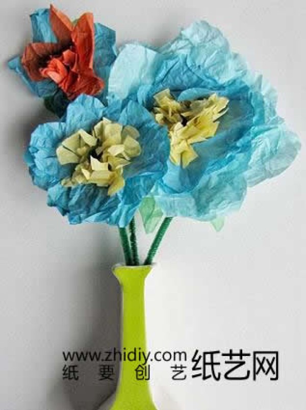 Crinkled Paper Flower Making Tutorial