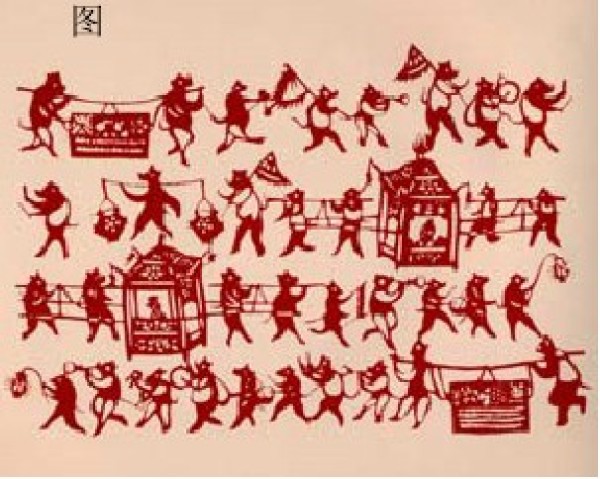 Theme patterns in the collection of Chinese folk paper-cut patterns