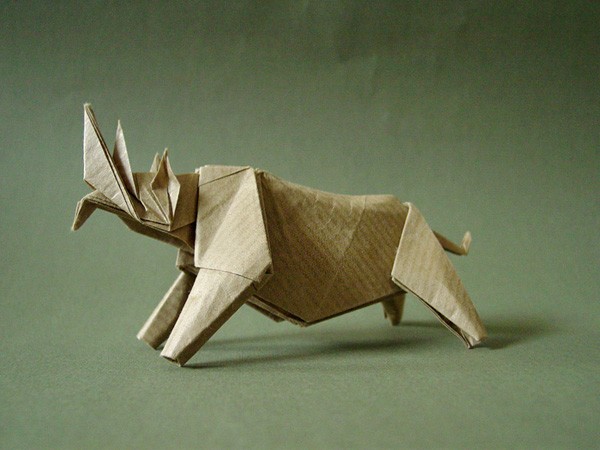 Handmade Origami Black Rhino Origami Tutorial—Ronald Koh