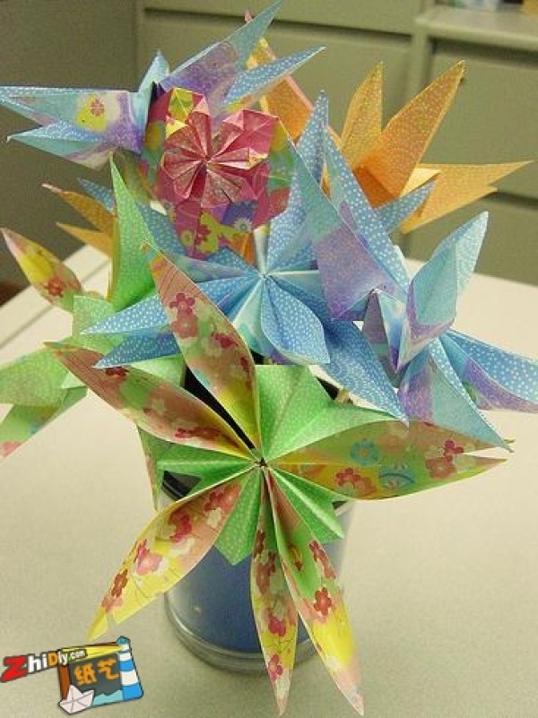 Paper flower origami flower appreciation