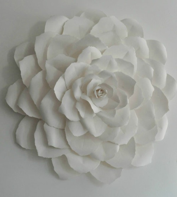 Large paper flower sculptures by Michele Tremblay