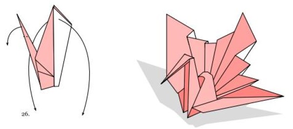 Modified origami crane origami drawing tutorial