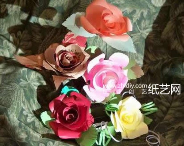 Paper art rose making tutorial-Valentine’s Day gift