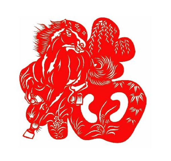 Year of the Horse Paper-cut Encyclopedia Horse Pattern Paper-cutting Tutorials and Patterns on Cutting the Word Fu